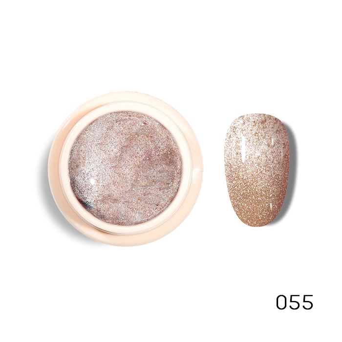 Cream-like Nail Gel (Fine Glitter Collection) Nail Every Day And Night 055 Asaka Mithril 