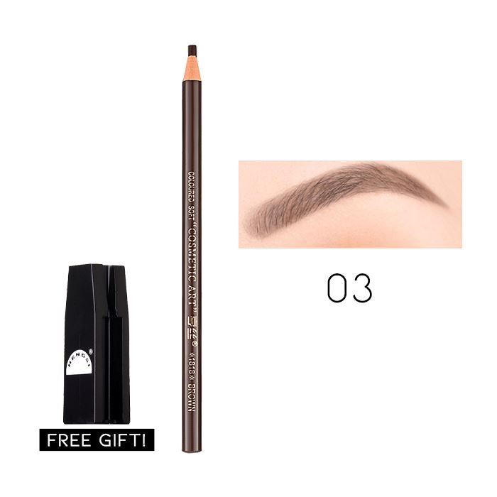 12HRS Super Pigmented Brow Pencil Make-up Every Day And Night Gray Brown 1set 