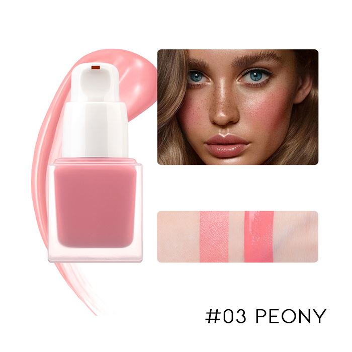 12HRS Waterproof Liquid Blush Make-up Every Day And Night #03 Peony 