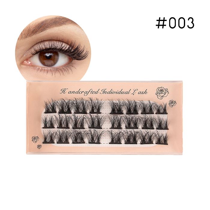 Realistic Individual False Lashes Make-up Every Day And Night #003 1 Box 