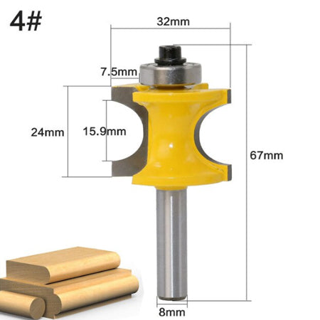 Shank Bullnose Router Bit Set