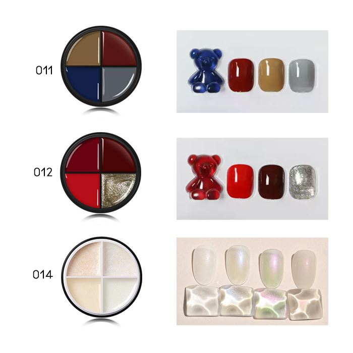 4-in-1 Cream-Like Nail Gel (Solid Color) Nail Every Day And Night 011 Coffee Tone 