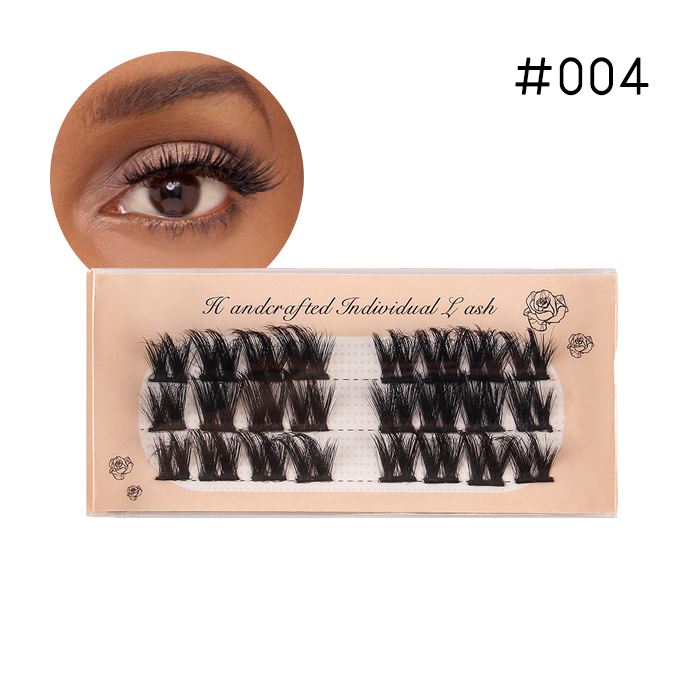 Realistic Individual False Lashes Make-up Every Day And Night #004 1 Box 