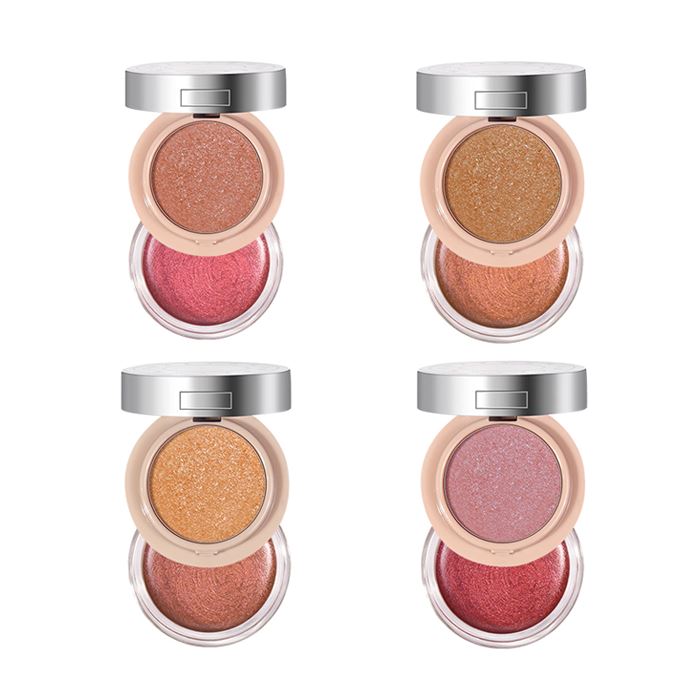 2 Layers Matt & Shine Eyeshadow Make-up Every Day And Night 
