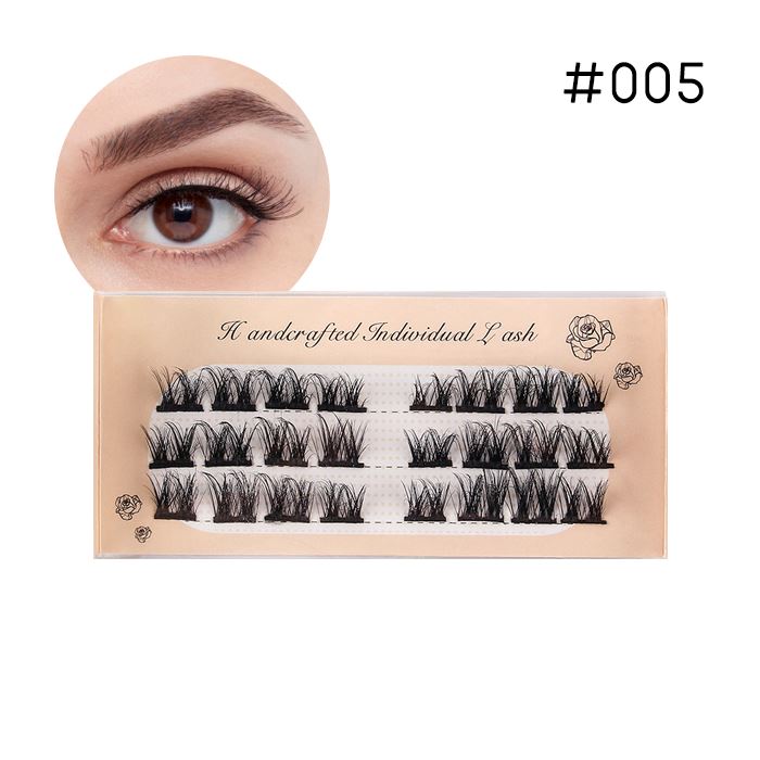 Realistic Individual False Lashes Make-up Every Day And Night #005 1 Box 