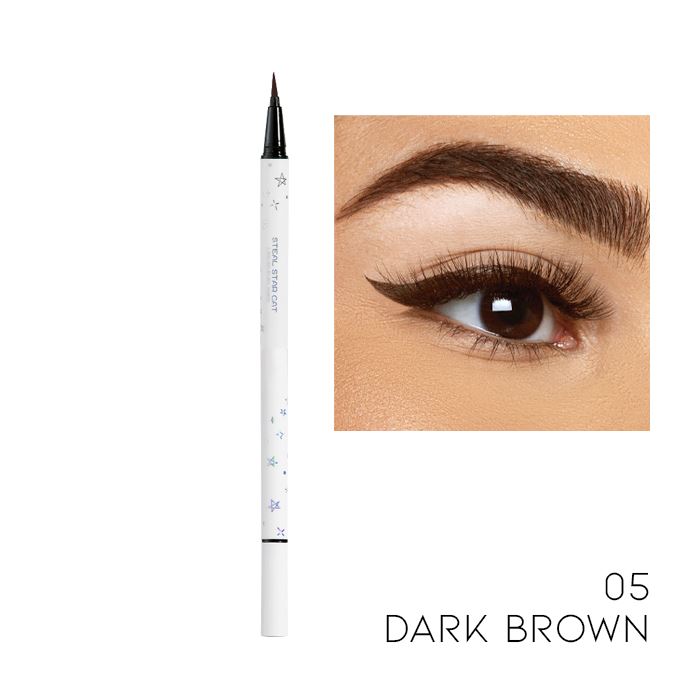 12HRS Waterproof Brush Tip Liquid Eyeliner Make-up Every Day And Night Dark Brown 1pc 