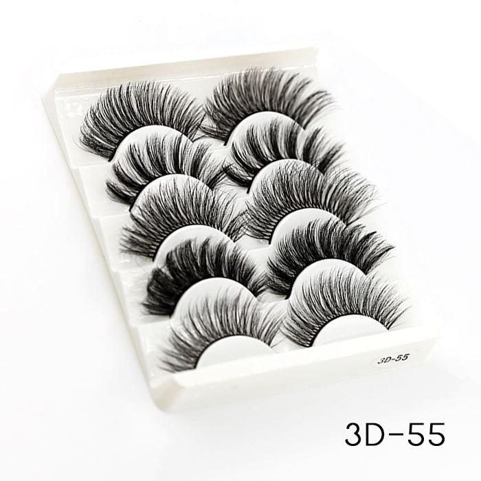 Realistic Vegan False Lashes Make-up Every Day And Night 3D-55 1PC 