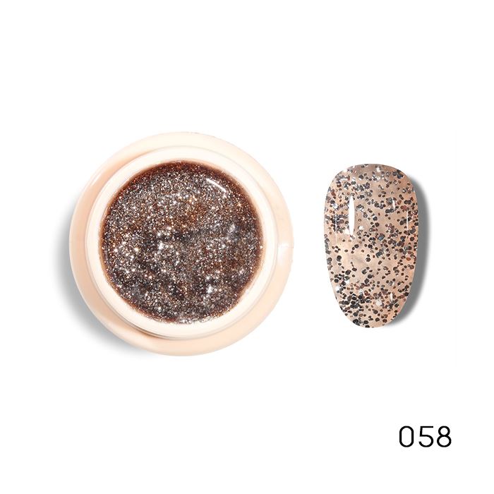 Cream-like Nail Gel (Fine Glitter Collection) Nail Every Day And Night 058 Platinum 
