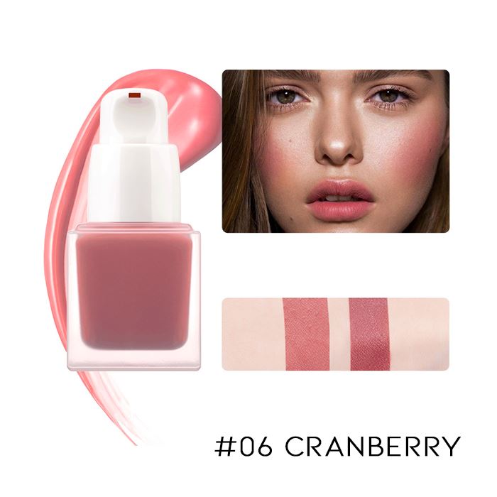 12HRS Waterproof Liquid Blush Make-up Every Day And Night #06 Cranberry 