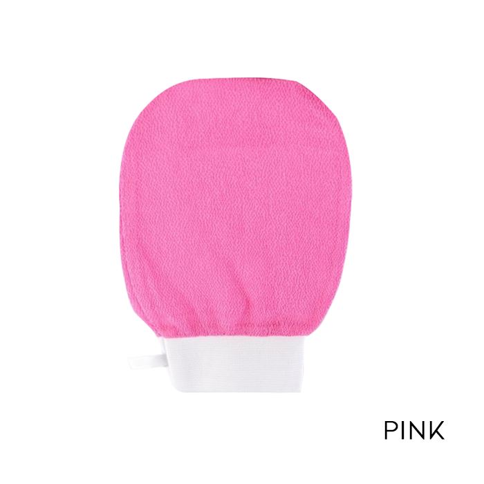 HolyGlow Body Exfoliating Glove Skin Care Tools Every Day And Night Pink 1pc 