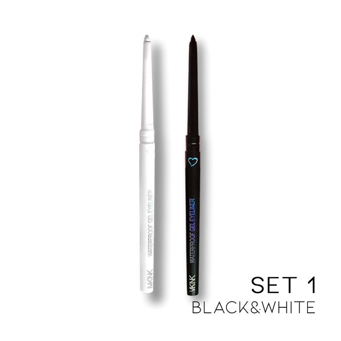 12HRS Waterproof Precise Gel Eyeliner Pen Every Day And Night Set 1 (Black&White) 2 pcs (45% OFF) $5.5each 