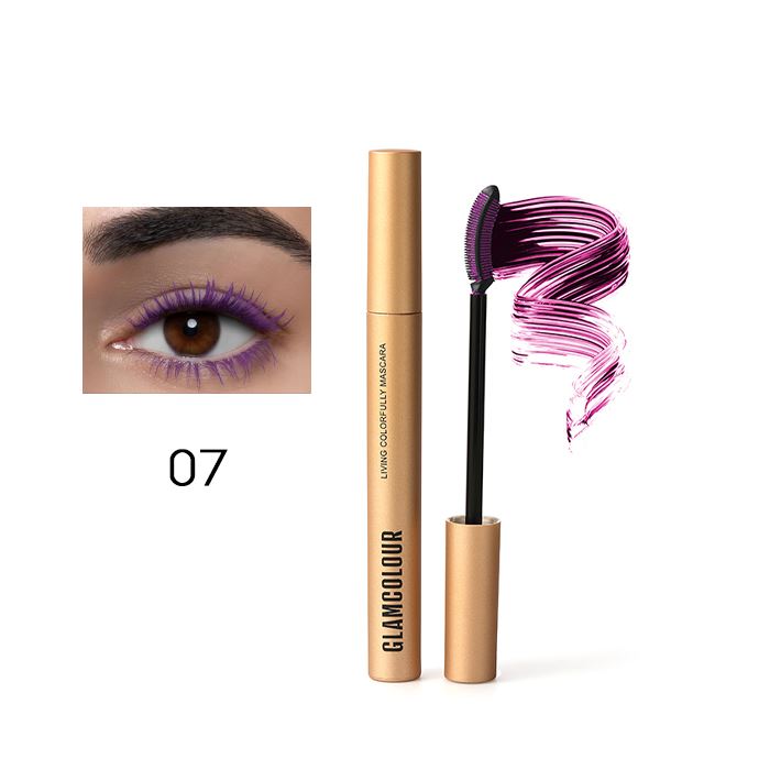 Sunflower Waterproof Mascara Make-up Every Day And Night 07 Berry Purple (Volume) 1PC 