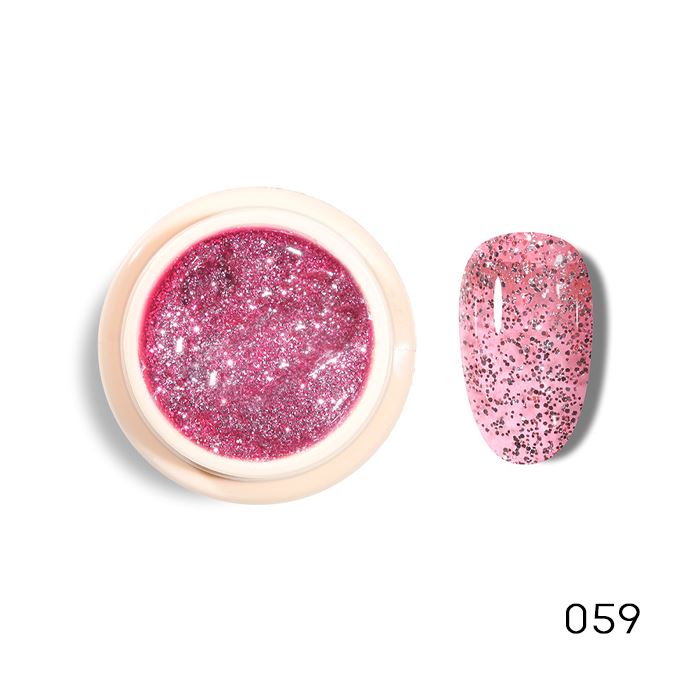 Cream-like Nail Gel (Fine Glitter Collection) Nail Every Day And Night 059 Sakura 