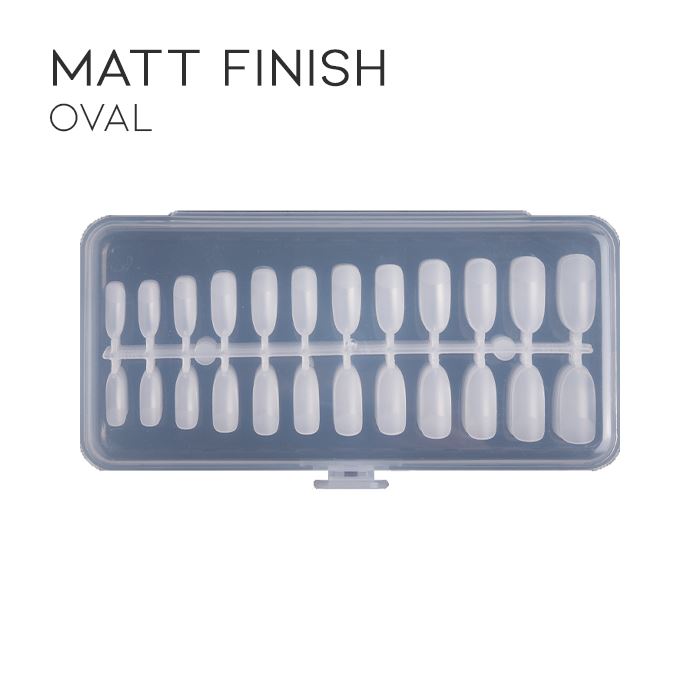 Seamless Transparent Fake Nails (240 pcs) Nail Every Day And Night Matt Finish- Oval 