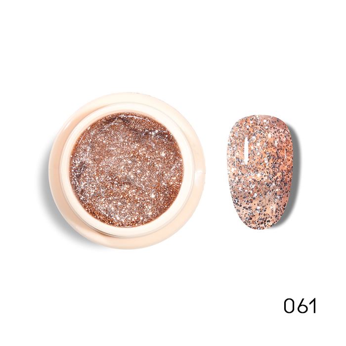Cream-like Nail Gel (Fine Glitter Collection) Nail Every Day And Night 061 Cinnamon 