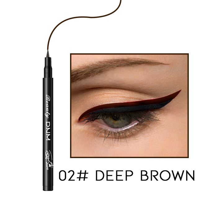 12HRS Waterproof Felt Tip Eyeliner Make-up Every Day And Night 02# Deep Coffee 