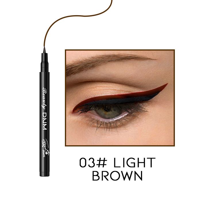 12HRS Waterproof Felt Tip Eyeliner Make-up Every Day And Night 03# Light Coffee 