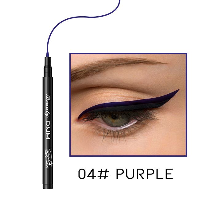 12HRS Waterproof Felt Tip Eyeliner Make-up Every Day And Night 04# Purple 