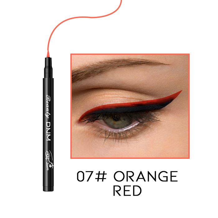 12HRS Waterproof Felt Tip Eyeliner Make-up Every Day And Night 07# Orange Red 