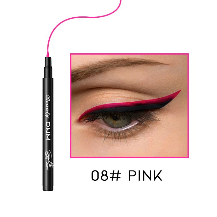 12HRS Waterproof Felt Tip Eyeliner Make-up Every Day And Night 08# Pink 