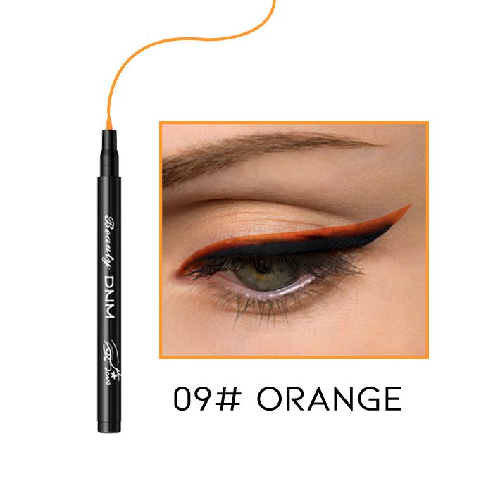 12HRS Waterproof Felt Tip Eyeliner Make-up Every Day And Night 09# Orange 