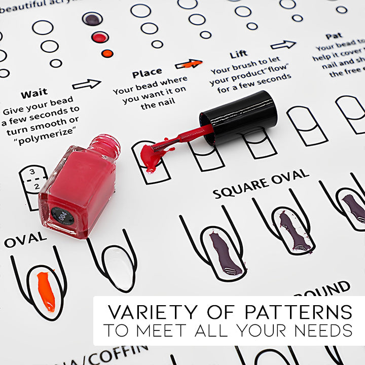 Reusable Acrylic Nail Art Practice Sheet Nail Every Day And Night 