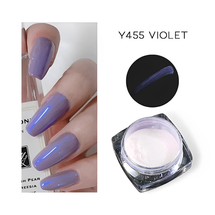Pearl Nail Art White Wedding Nail Chrome Powder Nail Every Day And Night Y455 Violet 