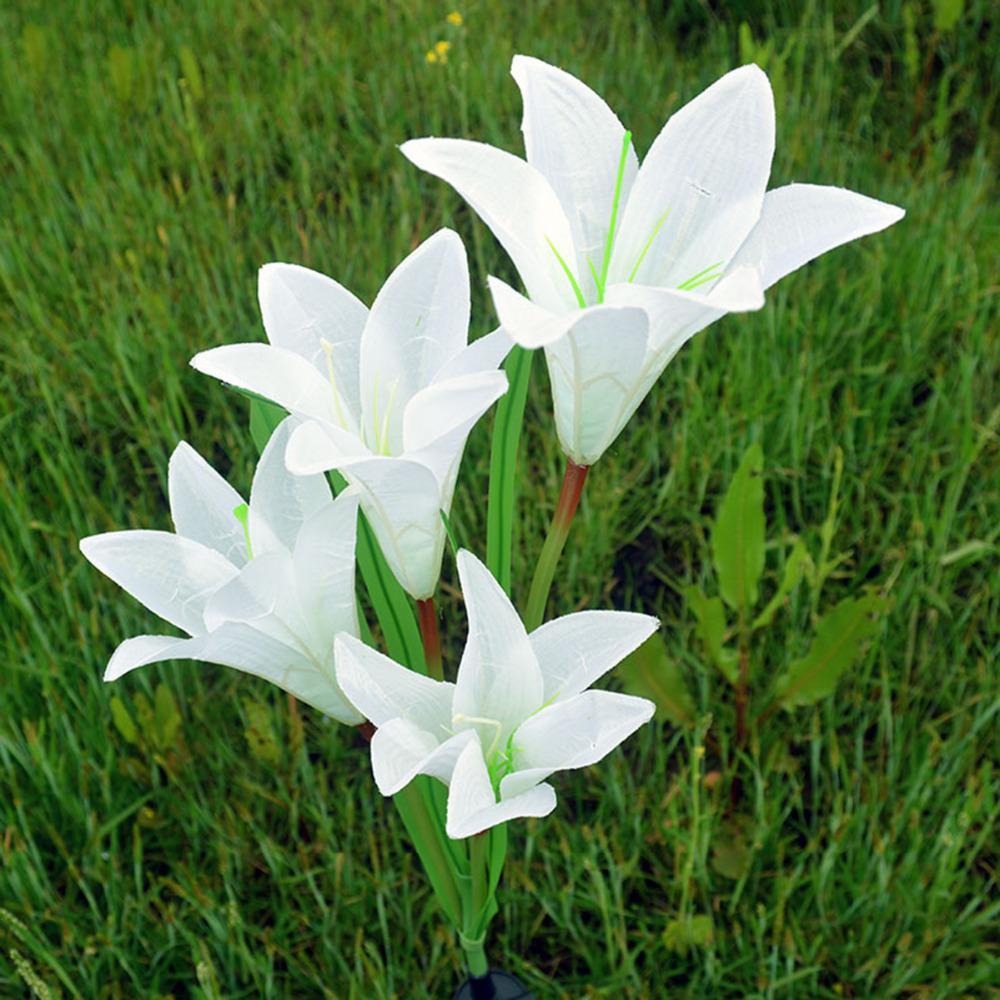 Lily Solar Garden Stake Lights (Pack of 4 Lilies)
