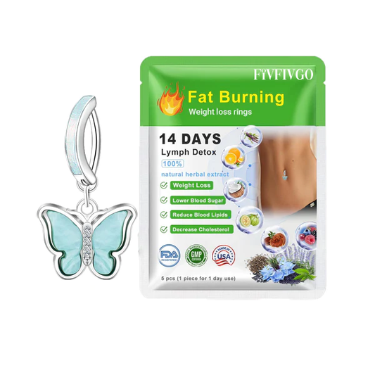 Fivfivgo™ Body Detox Fat Burning Liver & Lung Cleanse Essential Oil Belly Button Ring