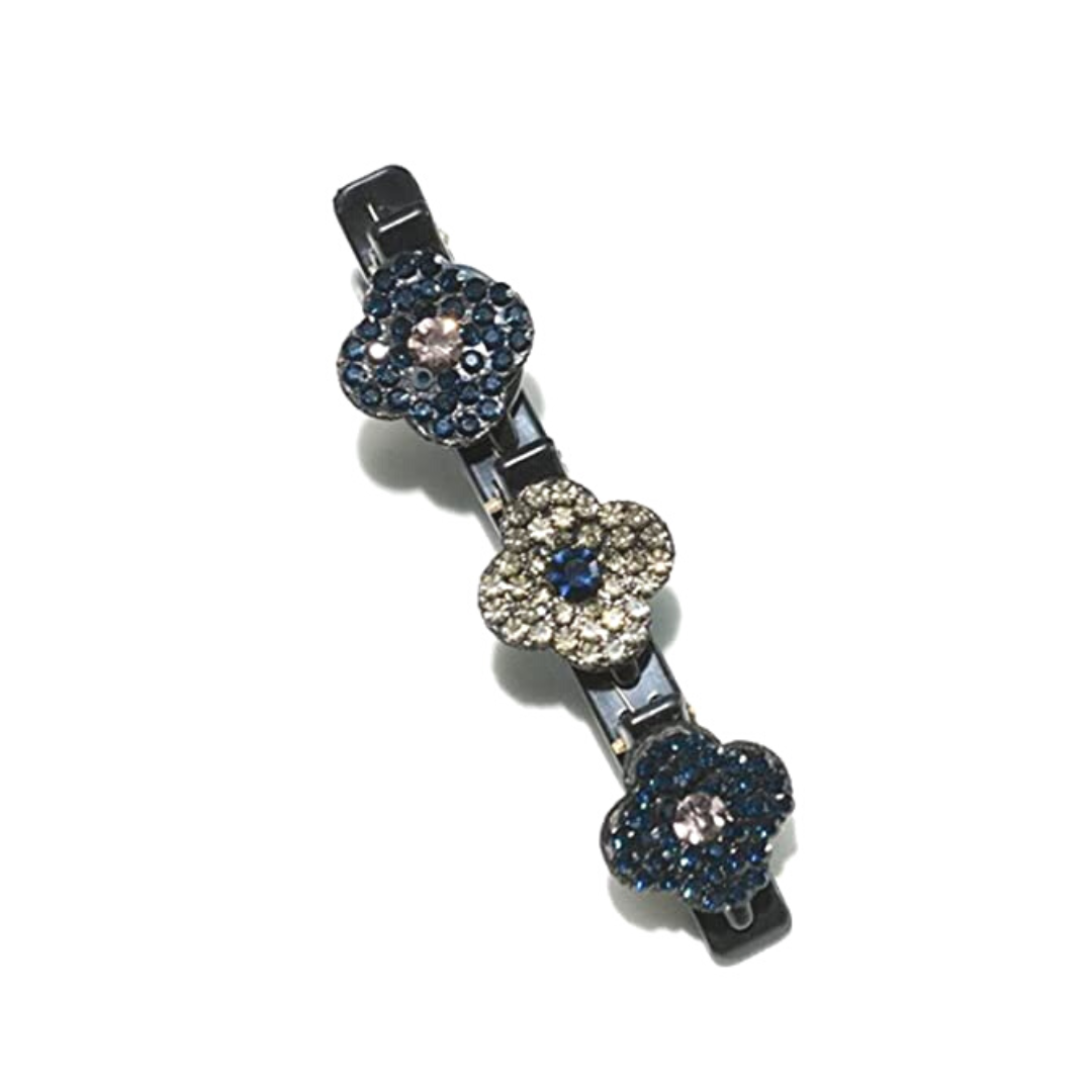 Sparkling Crystal Stone Braided Hair Clips