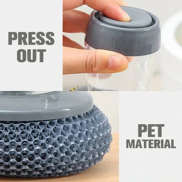 Soap Dispensing Palm Brush Storage Set - Free 2 Replacement Brushes