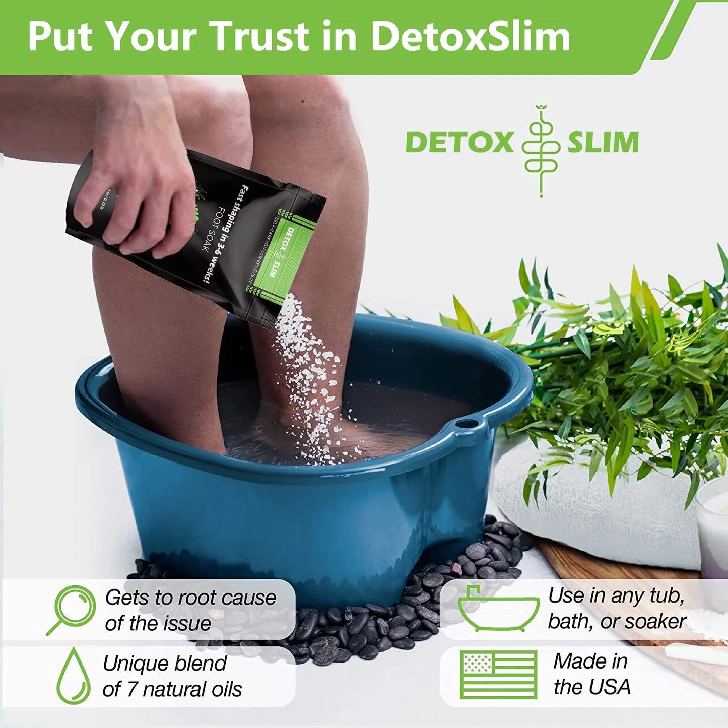 DetoxSlim™ Slimming and Detoxifying Essential Oil Foot Bath Salt