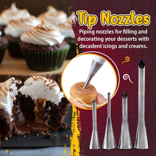 Cream Piping Tip Nozzles Kit