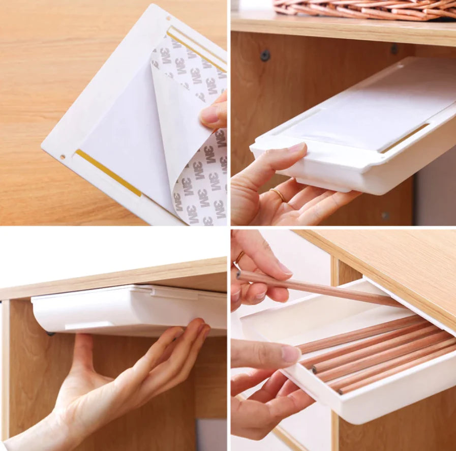 SECRET UNDER DESK TABLE DRAWER
