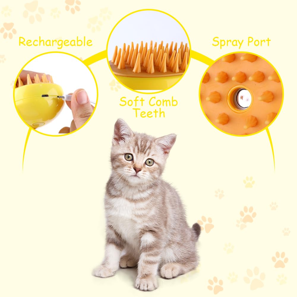 Lyseemin™ Patented Exclusive Rechargeable Steam Pet Brush