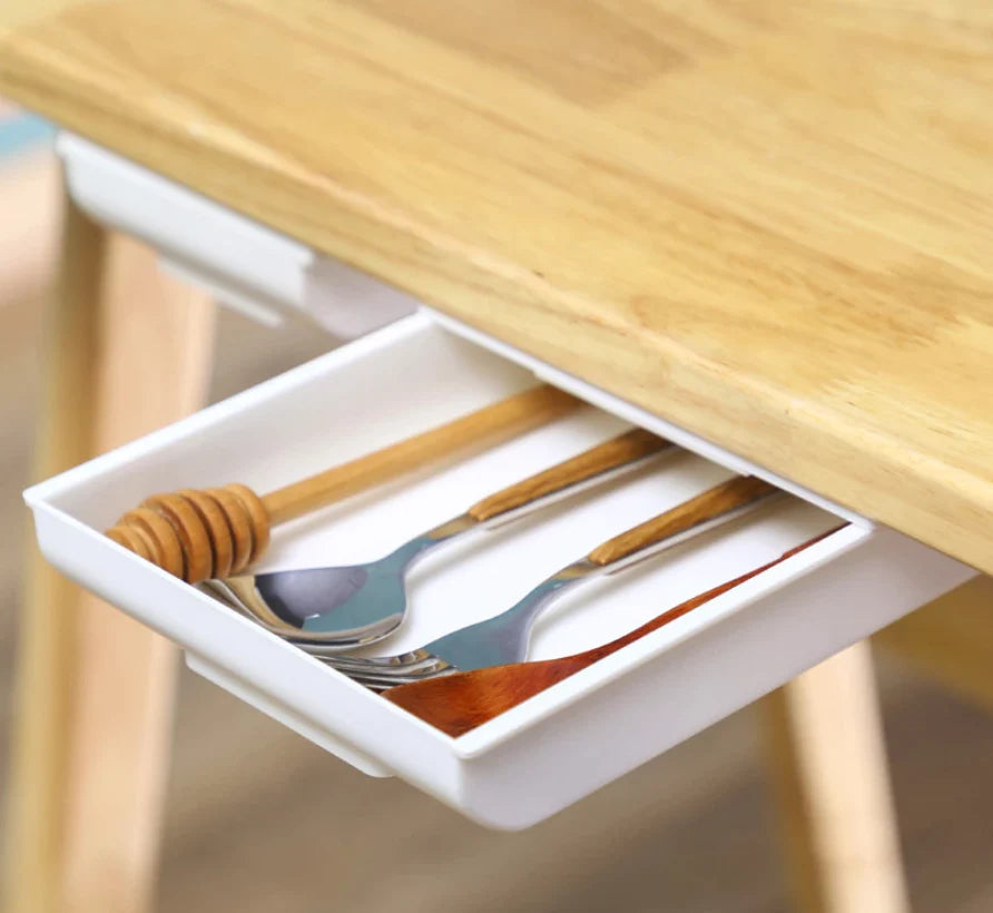 SECRET UNDER DESK TABLE DRAWER