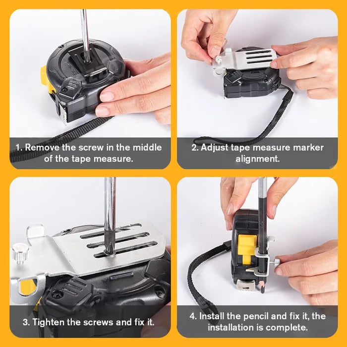 Tape Measure Fixed Clip Easy for Mark Scribing Drawing Lines