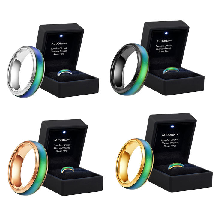 AUDORA™ Lympha-Circurl Thermochromer Steinring