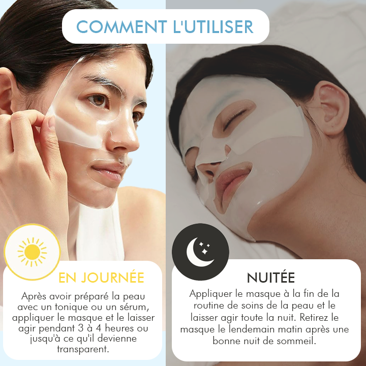 Oveallgo™ Masque Coréen Bio-Collagène Profond Réel