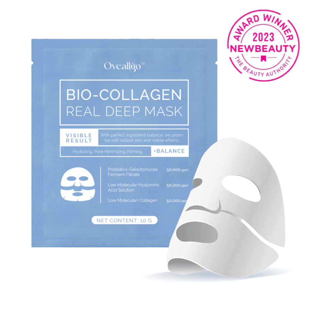Oveallgo™ Masque Coréen Bio-Collagène Profond Réel