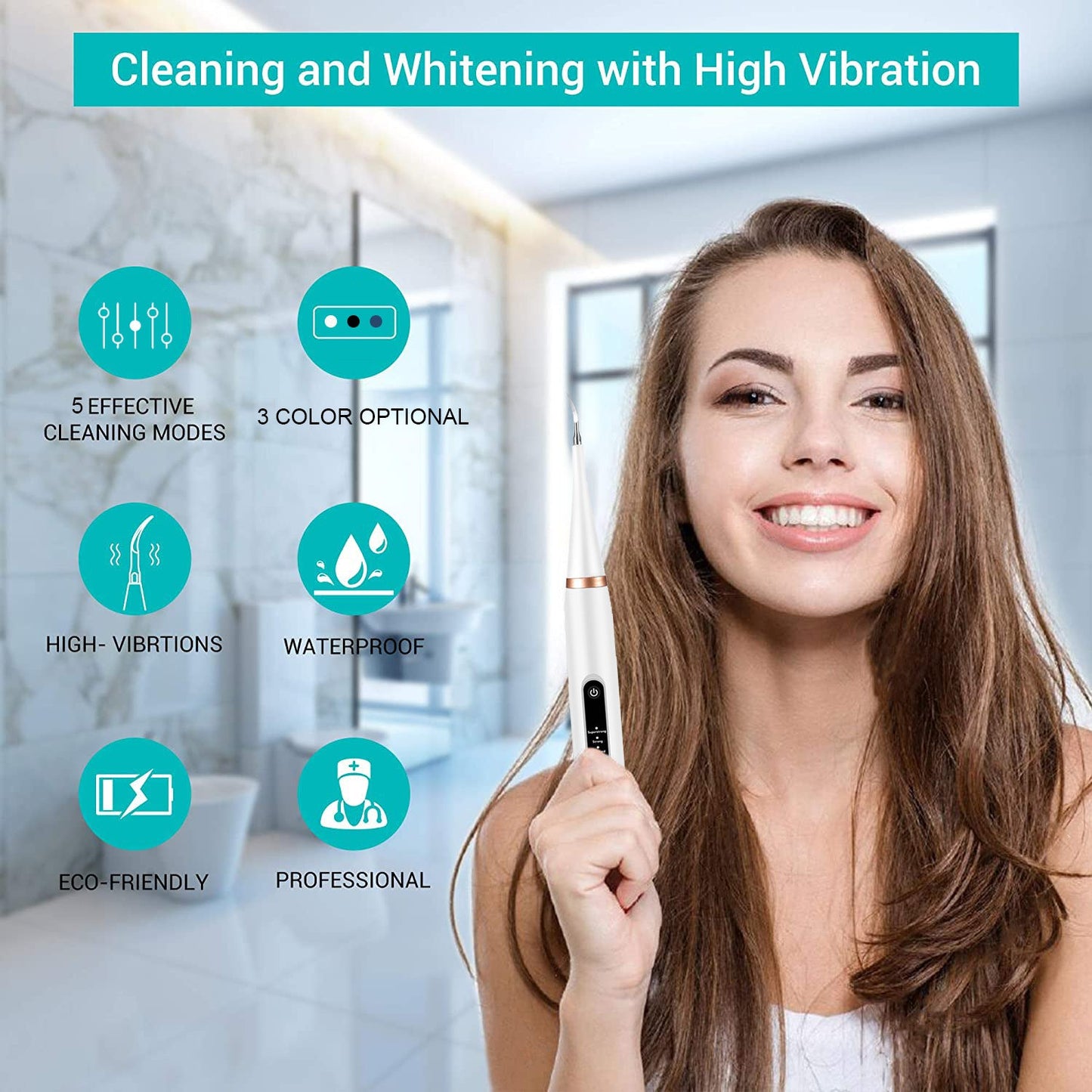 Fivfivgo™ Ultrasonic Tooth Cleaner