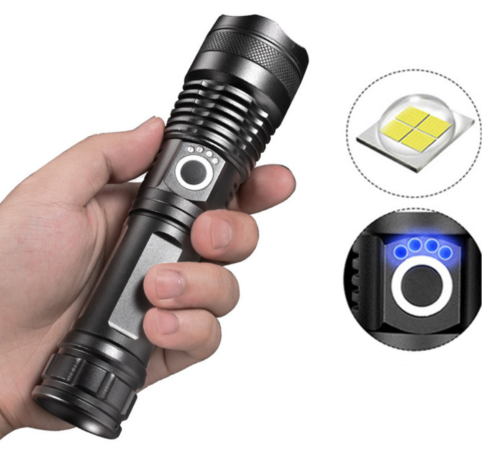 LED Rechargeable Tactical Laser Flashlight