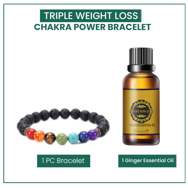 Dreifaches Chakra-Power-Armband zur Gewichtsabnahme