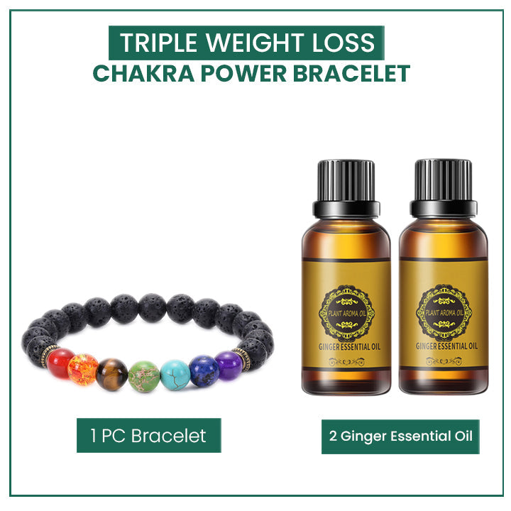 Dreifaches Chakra-Power-Armband zur Gewichtsabnahme