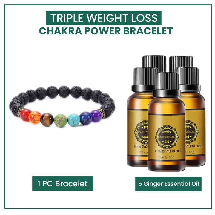 Dreifaches Chakra-Power-Armband zur Gewichtsabnahme