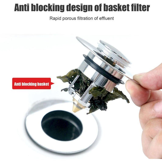 Universal Basin Pop-up Drain Filter Metal Bounce Core Push-type Men-001 outdoorpinata 