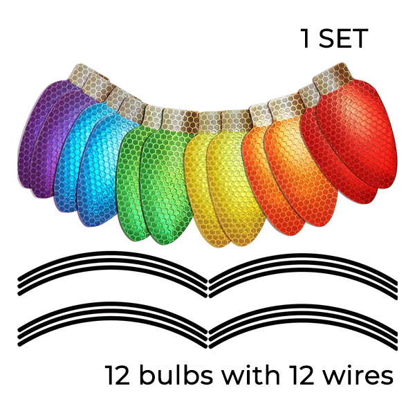 Magnet Reflective Light Bulb Decorations