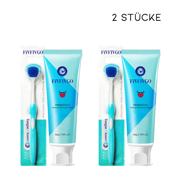 Fivfivgo™ Mundhygienebürste und Zungenreinigungsgel