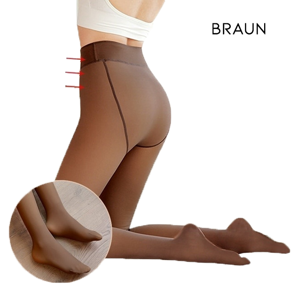 Flawless Legs Fake Transluzent Warm Plüsch Gefüttert Elastische Strumpfhose