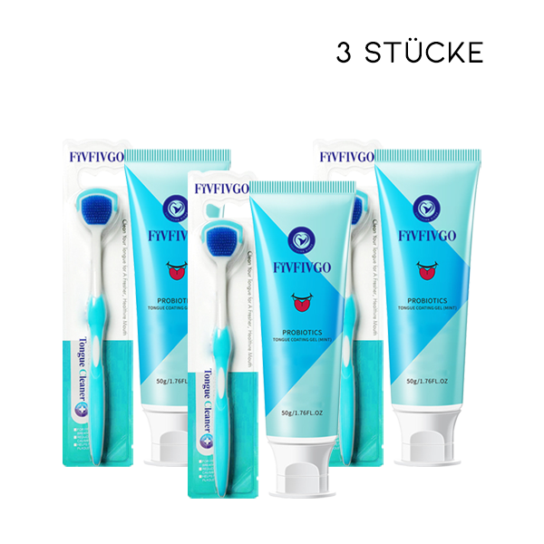 Fivfivgo™ Mundhygienebürste und Zungenreinigungsgel